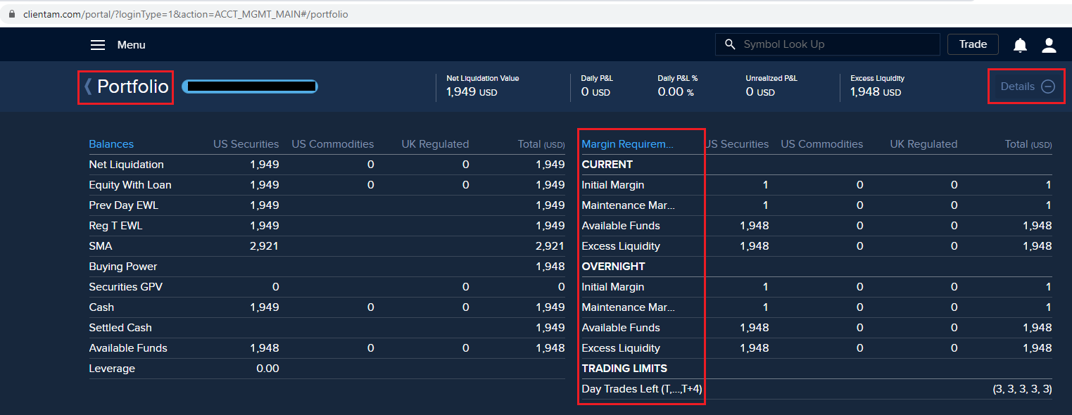 client portal margin